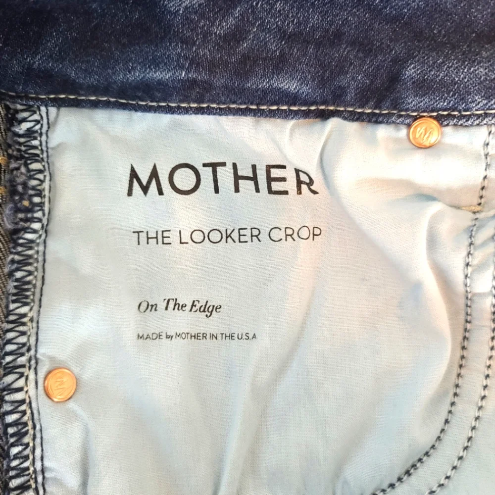 MOTHER The Looker Crop in On The Edge Jeans Size 27 - Picture 5 of 12